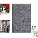 Asisumption Cat Scratching Mat, Trimmable Couch Protector For Cat Wall Furniture, Trimmable Cat Scratching Post Carpet Cover For Protecting Furniture (Grey)