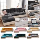 Stretch Couch Cushion Cover for L Shape Sectional Sofa Chaise Longue Slipcovers