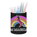 Magical Unicorn Rainbow Cute Desk Pen Holder Round Desktop Pencil Cup Storage Supplies Organizers for Office Home Decor
