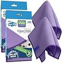 Pure-Sky Window Glass Cleaning Cloth - JUST ADD Water No Detergents Needed - Streak Free Magic Ultra Microfiber Window Towel - for Windows, Glass, Mirror and Screen - Leaves no Wiping Marks - 2 Pack