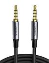 UGREEN 3.5mm Audio Cable Braided 4-Pole Stereo Auxiliary Aux TRRS Jack Shielded Male to Male Cord Compatible for iPhone, iPad, Samsung Phones, Tablets, Car Home Stereos, Sony Headphones, Speaker, 1M