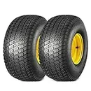 MaxAuto 20x8.00-8 Lawn Mower Tires 20x8x8 Lawn Tractor Tire 20x8-8 Turf Tire with Rim, 3.5" Offset Hub, 3/4" Bore with 3/16" Keyway, 4 Ply, 965lbs Capacity, Pack of 2