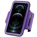 Nplus India Sports Armband for Apple iPhone 7 - Sleek Purple, Secure Fit, Adjustable Strap, Headphone Access, Key Pocket - Ideal for Running, Gym, and Outdoor Activities
