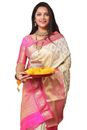 Kanjivaram Pure Soft Silk Handloom Saree Pure Golden Zari AC0273