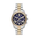Michael Kors - Cronografo Lexington da donna, orologio in acciaio inossidabile, MK7218