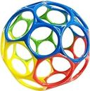 Bright Starts Oball Easy Grasp Classic Ball BPA-Free Infant Toy in Red, Yellow, Green, Blue, Age Newborn and up, 4 Inches