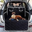 Toozey Complete Car Boot Protector for Dogs, 4 Layers Quilted & Durable Car Boot Liner Protector with Side and Bumper Protector, Tearproof/Waterproof/Slip-proof/Hair-proof Dog Car Boot Cover, Black