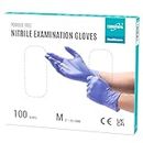 EUROPAPA® Pack of 100 Disposable Nitrile Gloves Latex Free Non Sterile Latex Free