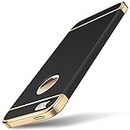 DiBOX Plastic *3-In-1 Shockproof* Dual Layer Thin Back Cover Case For Apple Iphone 5S " (Black With Gold)