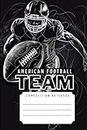 American Football for Kids: Composition Notebook Black and White Color for Young Readers Sports Athletes 120 Paper