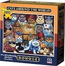 Dowdle Folk Art Cats Around The World Puzzle (1000 Piece)