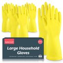 4 Pairs Rubber Gloves Large | Long Sleeve Household Washing Up Kitchen Cleaning