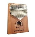 amiciSound Thumb Piano 17 Keys Musical Instrument Kalimba with Engraved Notes and Tuning Hammer