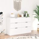 Chest 6 Drawers White Bedroom Furniture Clothing Bedside Storage Organiser Wide