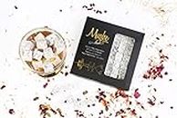 Mughe Gourmet Double Roasted Pistachio Turkish Delight Gift Box - 310g (11oz) 30pc - An Authentic Turkish Delights and Sweets Assortment - Vegan, Halal, Parave Confectionery Candy - Delight in Every Bite