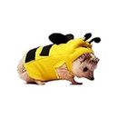 HAICHEN TEC Hedgehog Clothes Bee Costume Small Animal Apparel Polar Fleece Material Handmade Hedgehog Hoodie Costume Accessories Outfit for Cosplay Halloween Party Pet Supplies (M (400-500g))