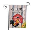 Welcome Garden Flags,Floral Home Sweet Home Decorative Burlap Double Sided Flag - Sweet Home Decorative Design Double Sided Vertical Rustic Farmhouse Yard Flag