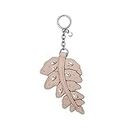 Michael Kors Ballet Leather Crystal Large Fern Leaf Keychain Bag Charm