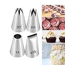 Marhaba traders Set of Cake Decorating Nozzle Cupcakes Decoration Icing Piping Tips Various Designs- Flower, Rope, Leaf, Multi line and Large Spread.