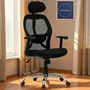 Home Perfect Executive Ergonomic Office Chair Height Adjustable Seat, Push Back Tilt Feature Study Chairs- Black (Hp 001) - Metal