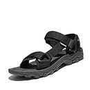 NORTIV 8 Men's Sandals Hiking Sports Lightweight Summer Water Arch Support River Open Toe Athletic Trail Outdoor Walking Sandals,Size 10.5,ALL/BLACK,LANGDO-2