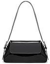 Hobo Bags for Women Patent Leather Tote Shiny Silver Purse Satchel Glossy Y2k Shoulder Bag Evening Clutch for Party 2024, 03 Black