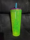 Brand New Starbucks 2023 Tumbler Cup Summer Yellow Lime Bubbleseed Venti 24 Oz