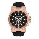Michael Kors Mens Dylan Black Dial Silicone Chronograph Watch - MK8184 (9133813, Not assigned, Not assigned)