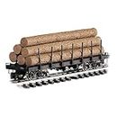 Bachmann Industries (BACAC) Painted, Unlettered Flat Car with Logs - Large G Scale Rolling Stock