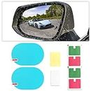 2PCS Car Rearview Mirror Film,Rainproof & Anti Glare Film for Car Side Mirror with Cleaning Kits,Automotive Exterior Accessories HD Transparent Hydrophobic Mirror Film Fits Car Truck SUV (Oval)