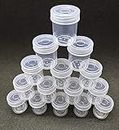 SLC-E Small Tiny Containers Plastic Clear Boxes With Screw Lid- 10 Ml (12), Brown