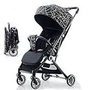 MOPPETS Air-Glide Lightweight Travel Stroller/Pram, Compact One-Hand Fold, Multi-Reclining Seat and XL Canopy