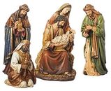 Joseph Studio Textured Nativity Holy Family and Three Kings 4 Piece Set 16 Inch