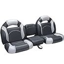DeckMate® 56" Bass Boat Seats (Charcoal & Gray)