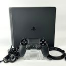 Sony PlayStation4 PS4 CUH-2000 2100 2200 Black Slim Console Controller 500GB set