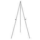 Amazon Basics Easel Stand, Instant Floor Poster, Lightweight, Collapsible and Portable with Tripod Base, Black Steel(supports 5 pounds)