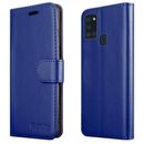 Galaxy A21s Phone Case Leather Wallet Flip Folio Stand View Cover for Samsung