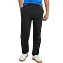 Hanes Men's EcoSmart Open Leg Pant with Pockets, black, S