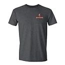 Browning Men's T-Shirt, Hunting & Outdoors Short Sleeve Graphic Tees, Half Realtree Edge Buckmark (Dark Heather)