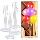 4 Set Table Balloon Stand Kit, Centerpiece Cups for 28 Balloons - Happy Birthday Balloons Decorations for Wedding Party and Christmas Balloon Decorations