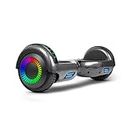 Funado Smart-S W1 Hoverboard Carbon Fiber, Bluetooth Built-in Speaker, LED Lights, Self-Balancing, 8mph Speed, 6.5" Wheel, Non-Slip Footpad, Perfect for All Ages