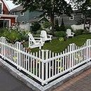 Zippity Outdoor Products ZP19048 Washington No-Dig White Vinyl Picket Fence Kit 2.5 ft. H x 3.5 ft. W, Yard or Garden Border (2 Fence Panels)