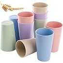 WUWEOT 10 Pack Unbreakable Wheat Straw Cup, 21 OZ Reusable Drinking Cup Tumbler Water Mugs for Parties, Events, Marketing, Weddings, DIY Projects or BBQ Picnics, BPA-Free Dishwasher Safe