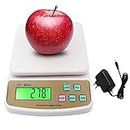 IONIX Electronic Weight Machine for Kitchen | with 6 Months Warranty | Food Weight Scale for Home, Kitchen, Shop | Small, Portable Weighing Scale for Food, Products With Adapter SF-400A 10