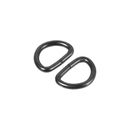 Metall D-Ring 0,39" (10 mm) D-Ringe Schnalle für Hardware zum Selbermachen schwarz 100 Stck.
