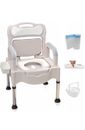 Bedside Commode-Adult Portable Toilet Seat Heavy Duty For People w/ Disabilities