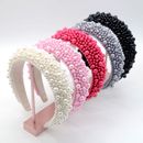Sponge Pearl Hair Hoop Handmade Nail Bead Hair Accessories For Women