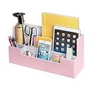 Desk Supplies Office Organizer Caddy (Pink, 13.4 x 5.1 x 7.1 inches) JackCubeDesign-:MK268D