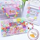 SYGA Beads for Kids Crafts Children's Jewelry Making Kit DIY Bracelets Necklace Hairband and Rings Craft Kits Birthday for 4, 5, 6, 7-Year-Old Little Girls-Multicolor (DIYBeadsSet-7)