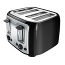 4-Slice Toaster with Extra-Wide Slots, Black/Silver, Small Kitchen Appliances